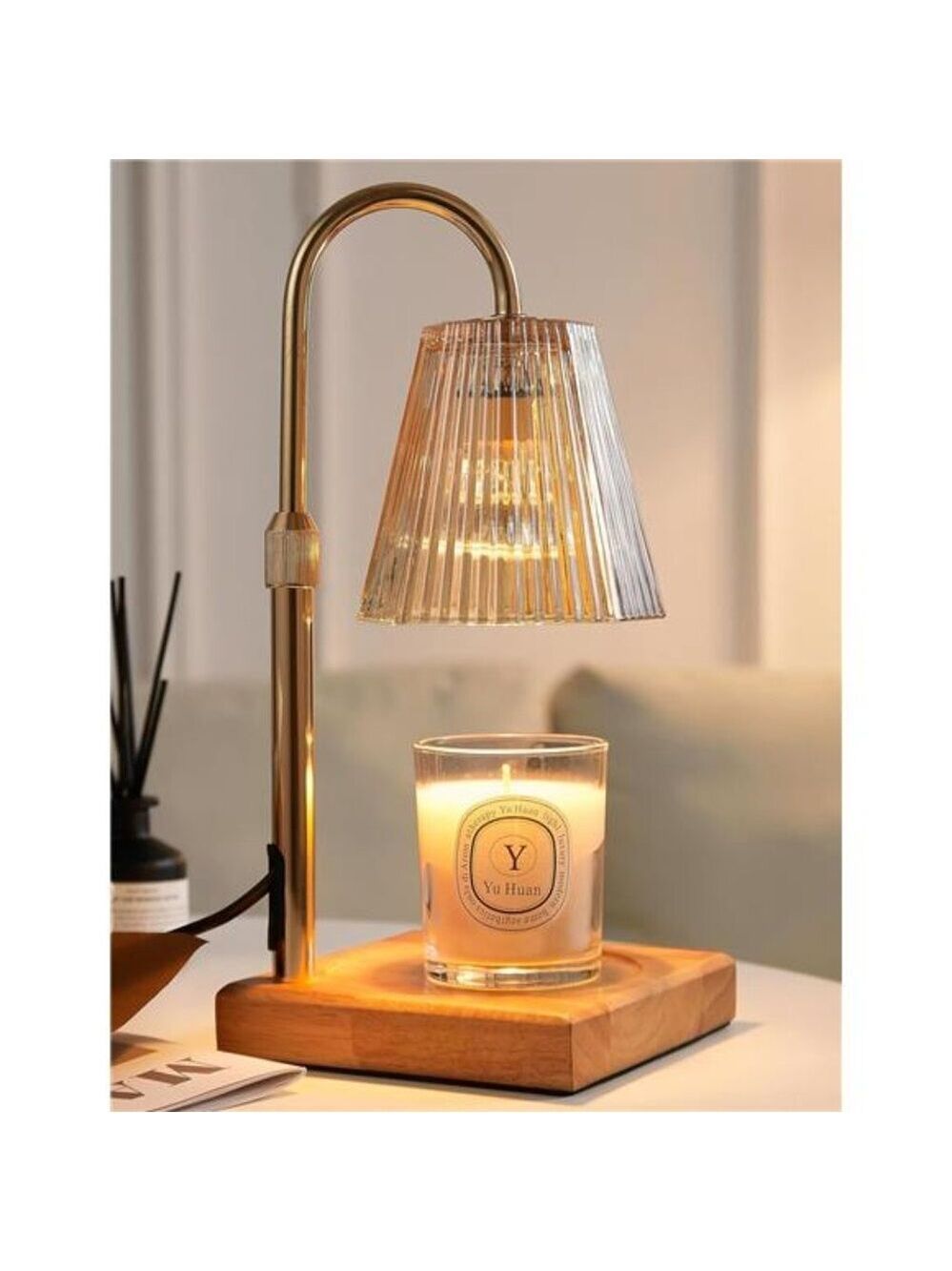 Candle Warmer Lamp Dimmable Wax Melts Warmer Adjustable Height Timer Home Decor